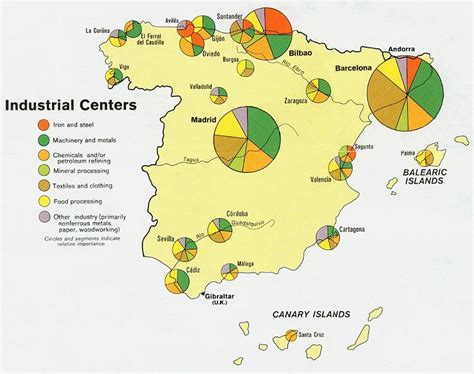 Map of Spain with Cities